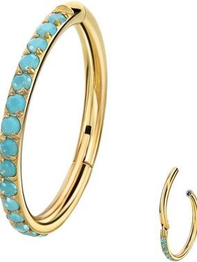 Stylish CZ Conch Hoop Earrings - Cartilage & Rook Piercing Jewelry for Trendy